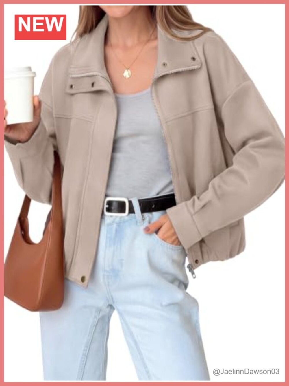 Faux Suede Bomber Jacket Womens Long Sleeve Cropped Casual Coat Fall